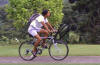 Bicycling in park